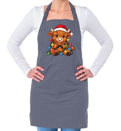 Highland cow luci natale - highland, di