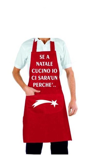 Grembiule cucina rosso con
